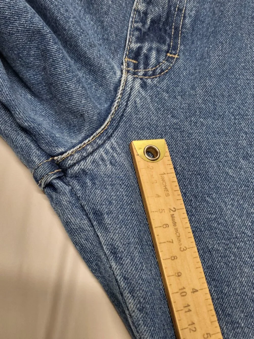 Dickies Mens Jeans 42 X 30 Relaxed Fit Blue Denim Pants Heavyweight 100% Cotton